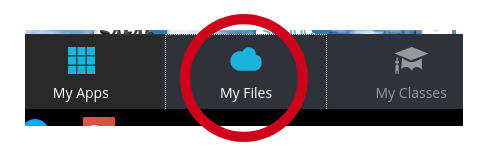 Image showing My Files icon in Webdesk Image showing My Files icon in Webdesk